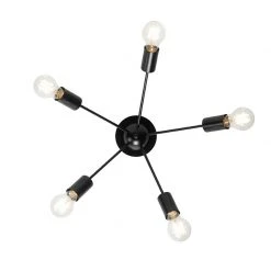 Beste Bewertungen von 👍 QAZQA Art Deco Deckenleuchte schwarz 5-flammig - Facil 😉 -Deckenleuchten Verkaufs-Shop 2436 104040 8