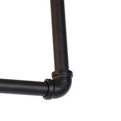 Aktion 🌟 QAZQA Industrielle Deckenleuchte schwarz mit Holz 3-Licht - Regal 🧨 -Deckenleuchten Verkaufs-Shop 2437 103039 2