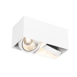 Rabatt 🌟 QAZQA Professional Designstrahler weiß rechteckig AR111 2-flammig - Box 😀 -Deckenleuchten Verkaufs-Shop 2453 105055 4