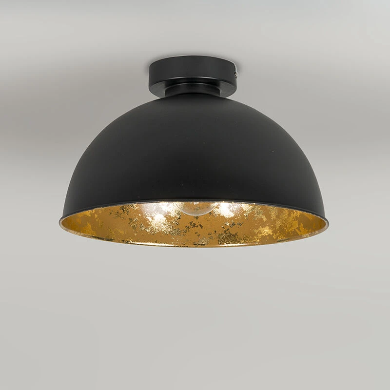 Billig 💯 QAZQA Industriedeckenlampe schwarz mit Gold 30 cm - Magna Basic ✨ 8 Billig 💯 QAZQA Industriedeckenlampe schwarz mit Gold 30 cm - Magna Basic ✨ – Bild 8