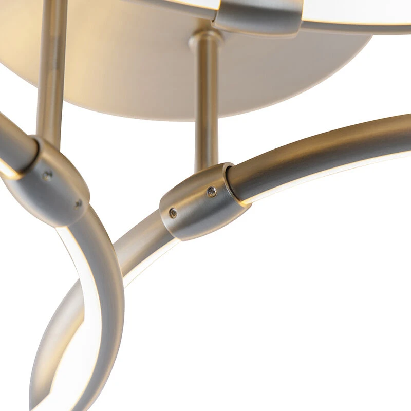 Am billigsten ❤️ QAZQA Design Deckenleuchte Stahl inkl. LED 3-stufig dimmbar 3-Licht - Joaniqa 🎁 3 Am billigsten ❤️ QAZQA Design Deckenleuchte Stahl inkl. LED 3-stufig dimmbar 3-Licht - Joaniqa 🎁 – Bild 3