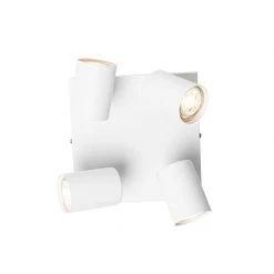 Bester Verkauf 🌟 QAZQA Moderne Deckenleuchte weiß 4-flammig verstellbar - Jeana 🔔 -Deckenleuchten Verkaufs-Shop 2487 103889 8