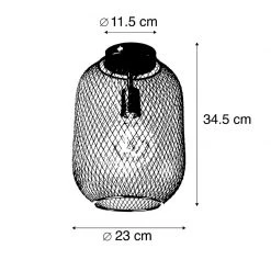 Großhandel 👏 QAZQA Moderne Deckenleuchte Messing - Waya Mesh 😍 -Deckenleuchten Verkaufs-Shop 2502 103440 3
