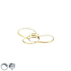 Großhandel ✨ QAZQA Design Deckenleuchte Messing inkl. LED 3-stufig dimmbar - Spas ❤️