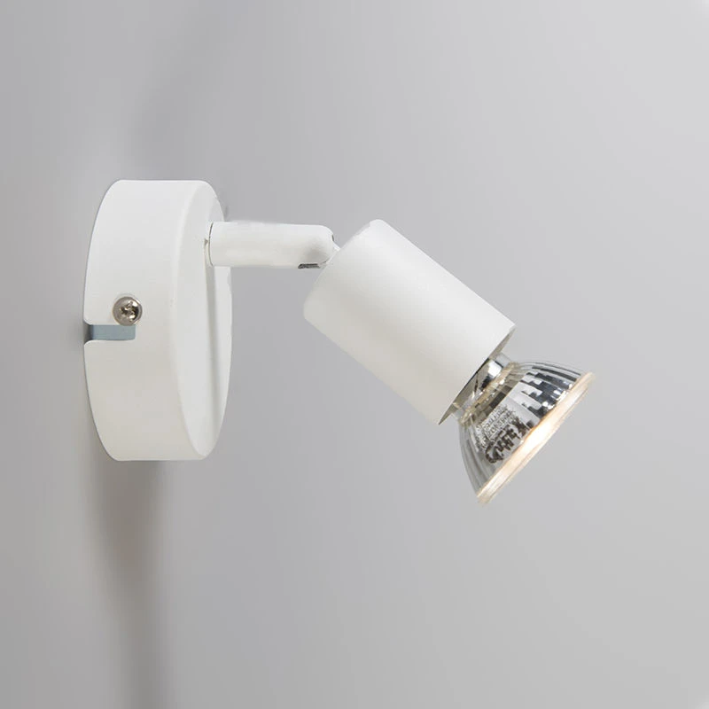 Schlussverkauf 😍 QAZQA Moderner Spot weiß kippbar - Jeany 1 ✨ 4 Schlussverkauf 😍 QAZQA Moderner Spot weiß kippbar - Jeany 1 ✨ – Bild 4