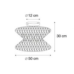 Am billigsten 🧨 QAZQA Orientalische Deckenlampe grau 50 cm - Leonard ⌛ -Deckenleuchten Verkaufs-Shop 2526 104823 3