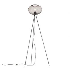 Bestpreis ✨ QAZQA Industrielle Stehlampe schwarzes Stativ - Molly 🎁 -Deckenleuchten Verkaufs-Shop 2544 104490 11