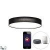 Bester Verkauf ❤️ Calex Smart plafondlamp zwart 40 cm incl. LED RGB - Taiko 🔔