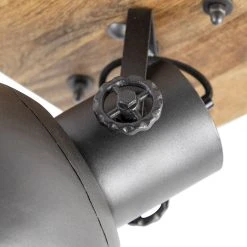 Besorgen ✔️ QAZQA Industrie Spot schwarz mit Mangoholz 30 cm - Mangos ⌛ -Deckenleuchten Verkaufs-Shop 2556 98836 2