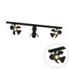 Bestpreis 🌟 QAZQA Schienensystem mit 3 Spots schwarz - Film ⭐