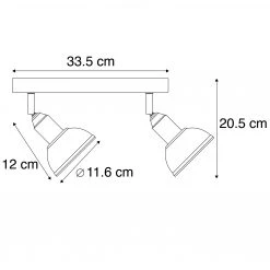 Schlussverkauf 💯 Trio Leuchten Industrieller Spotstahl 2-Licht verstellbar - Arti 🥰 -Deckenleuchten Verkaufs-Shop 2569 102094 2