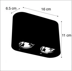 Coupon 🛒 QAZQA Set mit 2 modernen Spots schwarz - Ronda Duo 🤩 -Deckenleuchten Verkaufs-Shop 2577 96094 3