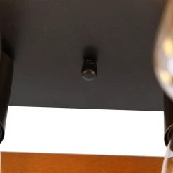 Rabatt 🥰 QAZQA Industrielle Deckenleuchte schwarz mit Holz 4-Licht - Paleta Mai ✔️ -Deckenleuchten Verkaufs-Shop 2600 103185 2