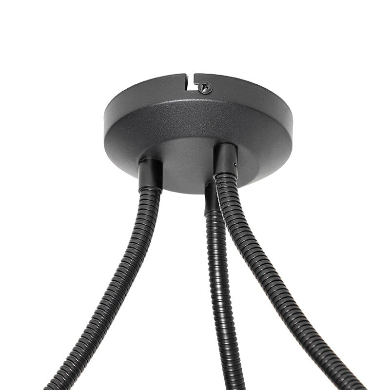 Neu 🎉 QAZQA Moderne Deckenleuchte schwarz mit Schirm schwarz 3-flammig - Merwe 🤩 6 Neu 🎉 QAZQA Moderne Deckenleuchte schwarz mit Schirm schwarz 3-flammig - Merwe 🤩 – Bild 6