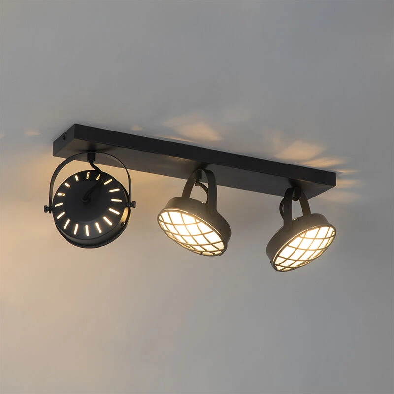 Brandneu 🧨 QAZQA Vintage Spot schwarz 3-flammig - Tamina 🎉 11 Brandneu 🧨 QAZQA Vintage Spot schwarz 3-flammig - Tamina 🎉 – Bild 11