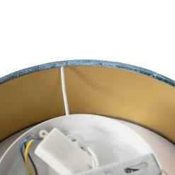 Blitzangebot 😉 QAZQA Deckenleuchte blau 30 cm mit goldener Innenseite - Drum 😉 -Deckenleuchten Verkaufs-Shop 2616 105479 7