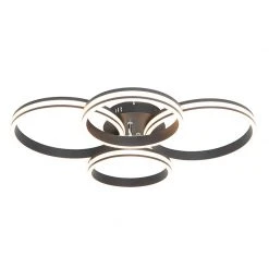 Beste Bewertungen von ✨ QAZQA Deckenleuchte schwarz inkl. LED 3-Stufen dimmbar 4-Licht - Navara 🥰 -Deckenleuchten Verkaufs-Shop 2653 104006 8