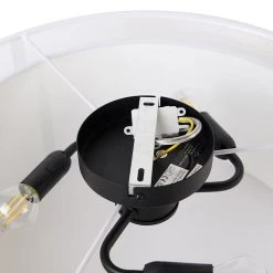 Aktion ❤️ QAZQA Moderne Deckenleuchte weiß 50 cm 3-flammig - Drum Duo ⌛ -Deckenleuchten Verkaufs-Shop 2664 104410 6