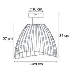 Rabatt 👏 QAZQA Design Deckenleuchte schwarz 29 cm - Pua ✨ -Deckenleuchten Verkaufs-Shop 2674 102451 3
