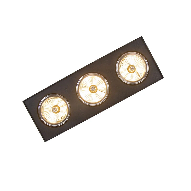 Auslauf 🎁 QAZQA Design-Spot schwarz quadratisch 3-flammig - Kaya 😀 11 Auslauf 🎁 QAZQA Design-Spot schwarz quadratisch 3-flammig - Kaya 😀 – Bild 11