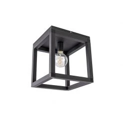 Brandneu 🌟 QAZQA Industrielle Deckenleuchte schwarz - Big Cage 2 😍 -Deckenleuchten Verkaufs-Shop 2675 98922 12