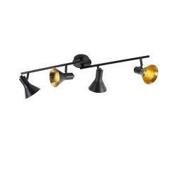 Billig 🎉 QAZQA Modernes Punktschwarz mit Gold 4-Licht - Magno 🧨 -Deckenleuchten Verkaufs-Shop 2704 99074 12