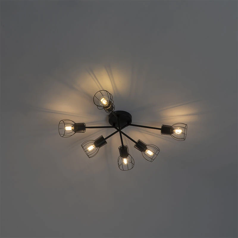 Angebote ✔️ QAZQA Moderne Deckenleuchte schwarz 65 cm 6-Lichter - Botu ❤️ 8 Angebote ✔️ QAZQA Moderne Deckenleuchte schwarz 65 cm 6-Lichter - Botu ❤️ – Bild 8