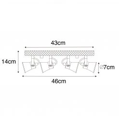 Rabatt 🔥 QAZQA Ländliche Deckenlampe schwarz mit Holz 4-flammig - Jelle ✔️ -Deckenleuchten Verkaufs-Shop 2716 103995 4