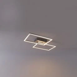 Rabatt ✨ QAZQA Deckenleuchte Stahl inkl. LED 3-stufig dimmbar - Plazas Novo ❤️ -Deckenleuchten Verkaufs-Shop 2721 102927 12