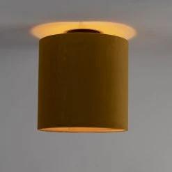 Brandneu 🎉 QAZQA Deckenleuchte mit Samtschirm ocker/gold 25cm - Combi schwarz ⌛ 18 Brandneu 🎉 QAZQA Deckenleuchte mit Samtschirm ocker/gold 25cm - Combi schwarz ⌛ -Deckenleuchten Verkaufs-Shop 2729 98634 8