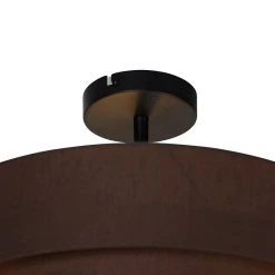 Billig 🛒 QAZQA Moderne Deckenleuchte braun 45 cm 3-flammig - Drum Trio ⌛ -Deckenleuchten Verkaufs-Shop 2730 104414 2