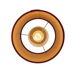 Großhandel ✔️ QAZQA Deckenleuchte mit Samtschirm rot/gold 20 cm - Combi schwarz ✔️ -Deckenleuchten Verkaufs-Shop 2730 98628 5