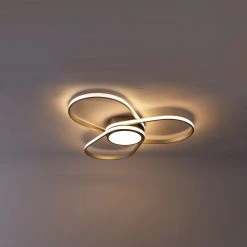 Bester Verkauf 🔔 QAZQA Design Deckenleuchte Stahl inkl. LED 3-stufig dimmbar - Spas 😉 -Deckenleuchten Verkaufs-Shop 2743 102940 12