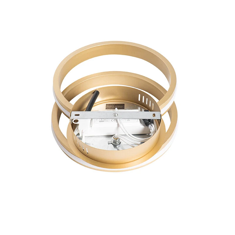 Brandneu 🎁 QAZQA Deckenleuchte Messing inkl. LED 3-stufig dimmbar 2-flammig - Navara 👍 11 Brandneu 🎁 QAZQA Deckenleuchte Messing inkl. LED 3-stufig dimmbar 2-flammig - Navara 👍 – Bild 11