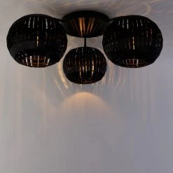 Billig ❤️ QAZQA Moderne Deckenleuchte schwarz 3-flammig - Zoë ✔️ -Deckenleuchten Verkaufs-Shop 2783 105536 10