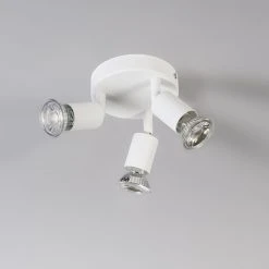 Auslauf 🛒 QAZQA Moderner Deckenstrahler weiß rund - Jeany 3 ✔️ -Deckenleuchten Verkaufs-Shop 2790 93278 9