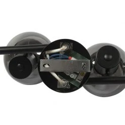 Neu 🥰 QAZQA Art Deco Deckenleuchte schwarz mit Rauchglas 4-Licht - Vidro 🔔 -Deckenleuchten Verkaufs-Shop 2804 102480 9