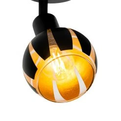 Neu 🎉 QAZQA Design Spot schwarz mit Gold - Melone 😍 -Deckenleuchten Verkaufs-Shop 2807 98445 4