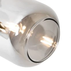 Besorgen 🌟 QAZQA Plafondspot zwart met goud met smoke glas 2-lichts - Zuzanna ✔️ -Deckenleuchten Verkaufs-Shop 2814 105502 5