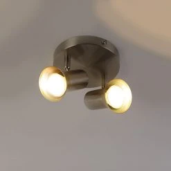 Auslauf ❤️ QAZQA Deckenstrahler Stahl drehbar und neigbar rund - Karin 2 💯 -Deckenleuchten Verkaufs-Shop 2828 92938 7