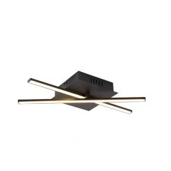 Neu 💯 QAZQA Moderne Deckenleuchte schwarz inkl. LED 3-stufig dimmbar - Cruz ⭐ -Deckenleuchten Verkaufs-Shop 2832 103059 6