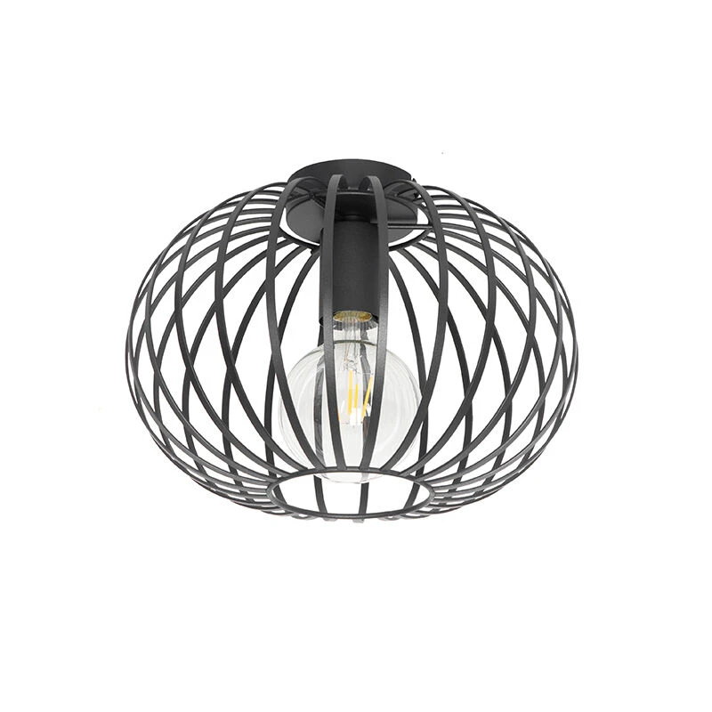 Auslauf ✔️ QAZQA Design Deckenleuchte schwarz 30 cm - Johanna 🥰 13 Auslauf ✔️ QAZQA Design Deckenleuchte schwarz 30 cm - Johanna 🥰 – Bild 13