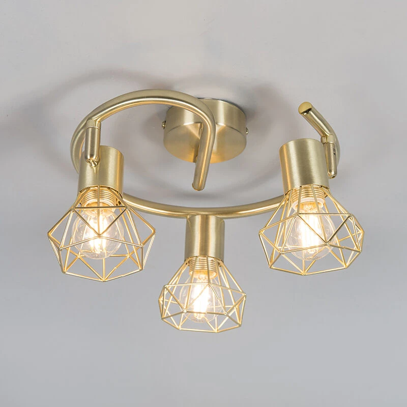 Rabatt ✔️ QAZQA Art Deco Spot Messing dreh- und neigbar - Mosh 3 👍 6 Rabatt ✔️ QAZQA Art Deco Spot Messing dreh- und neigbar - Mosh 3 👍 – Bild 6