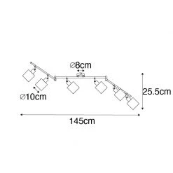 Aktion ✨ QAZQA Modernes Spotschwarz 6-Licht verstellbar - Hetta 👏 15 Aktion ✨ QAZQA Modernes Spotschwarz 6-Licht verstellbar - Hetta 👏 -Deckenleuchten Verkaufs-Shop 2852 102408 3