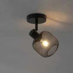 Neu ⭐ QAZQA Industriespot schwarz - Bliss Mesh 😍 -Deckenleuchten Verkaufs-Shop 2858 104476 12