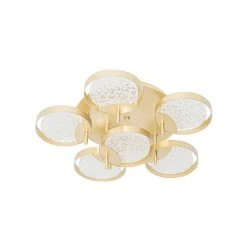 Großhandel 🔔 QAZQA Deckenleuchte Gold 42 cm inkl. LED 3-stufig dimmbar - Patrick 👏 -Deckenleuchten Verkaufs-Shop 2862 104513 15