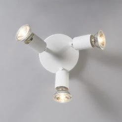 Auslauf 🛒 QAZQA Moderner Deckenstrahler weiß rund - Jeany 3 ✔️ -Deckenleuchten Verkaufs-Shop 2869 93278 6