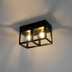 Aktion 🔔 QAZQA Moderne Deckenleuchte schwarz 2-Licht - Cela 🎉 -Deckenleuchten Verkaufs-Shop 2902 102839 11