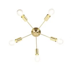 Großhandel 🥰 QAZQA Art Deco Deckenleuchte gold 5-flammig -Facil 🧨 -Deckenleuchten Verkaufs-Shop 2911 97757 9