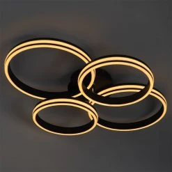 Beste Bewertungen von ✨ QAZQA Deckenleuchte schwarz inkl. LED 3-Stufen dimmbar 4-Licht - Navara 🥰 -Deckenleuchten Verkaufs-Shop 2926 104006 13